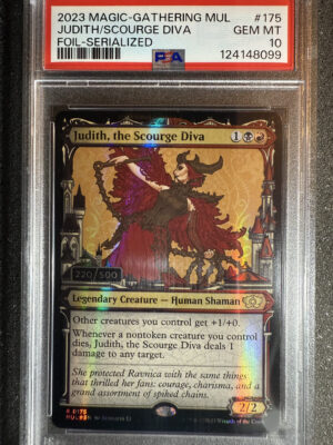 IMG_1831 Judith, The Scourge Diva 0175 Serialized Foil 220/500 PSA 10 POP 7