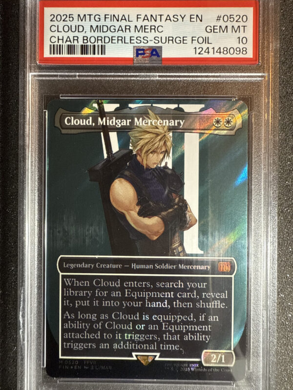 Cloud, Midgar Mercenary 0520 Surge Foil PSA 10