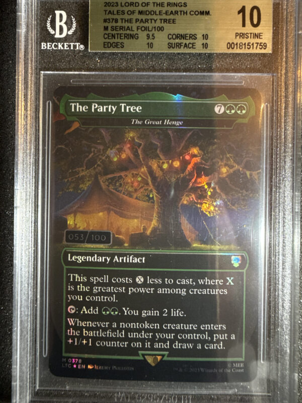 The Party Tree 0378 Poster Foil Serialized 053/100 BGS 10 Pristine POP 1