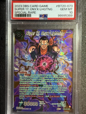 Super 17 Onyx Lightining (BT20-073) Secret Rare PSA 10 POP 49