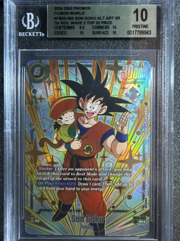 Son Goku (FB03-064) Alternate Art Regional Top 32 Prize BGS 10 Pristine