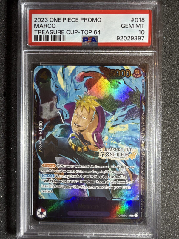 Marco (OP02-018) Treasure Cup-Top 64 PSA 10