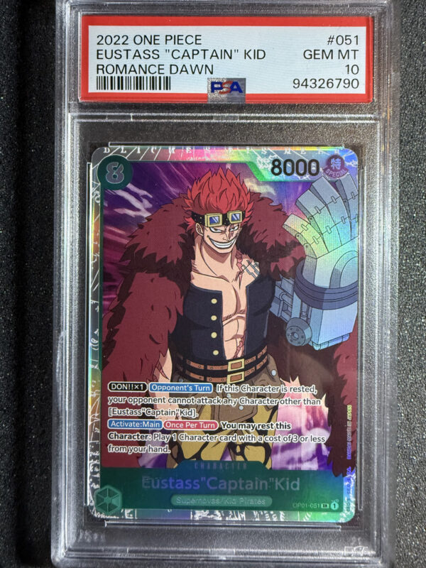 Eutass "Captain" Kid (OP01-051) Pre-Errata PSA 10