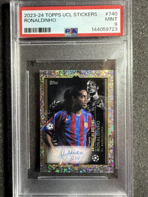 2023-24 Topps UCL Stickers 740 Ronaldinho PSA 9