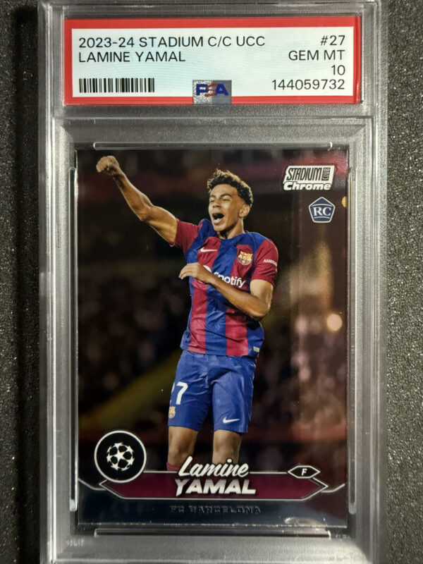 2023-24 Topps Stadium Club Chrome 27 Lamine Yamal RC PSA 10