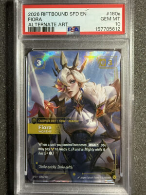 2026 Riftbound Spiritforged 180a Fiora Alternate Art PSA 10 POP 28