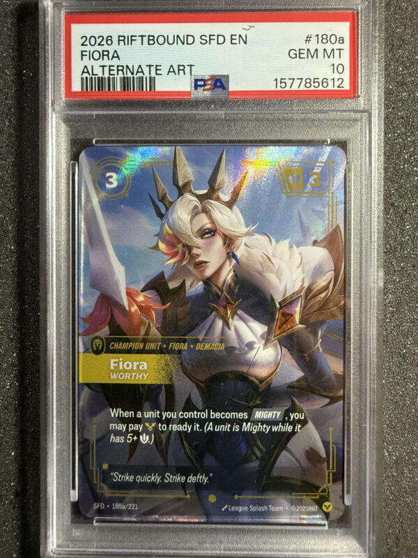 2026 Riftbound Spiritforged 180a Fiora Alternate Art PSA 10 POP 28
