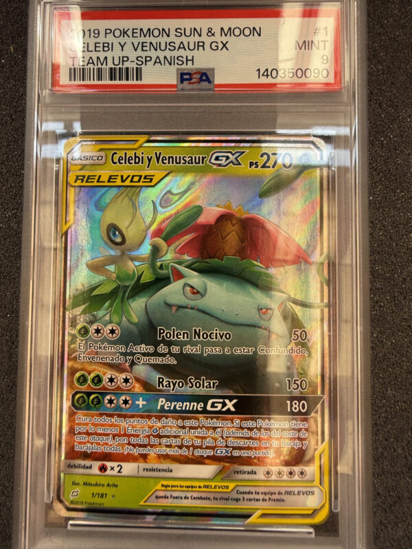 Celebi & Venusaur (SM 1) PSA 9
