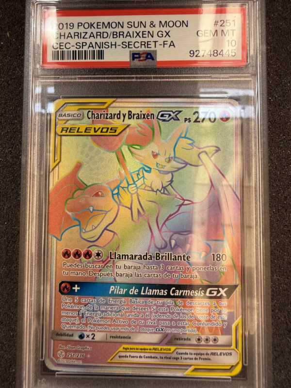 Charizard & Braixen GX (CEC 251) PSA 10 POP 5