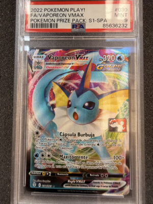 Vaporeon VMAX (PPPS1 030) Pokemon Prize Pack PSA 9 POP 1 No POP Higher