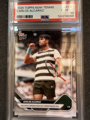 2025 Topps Now Tennis CA1 Carlos Alcaraz PSA 10