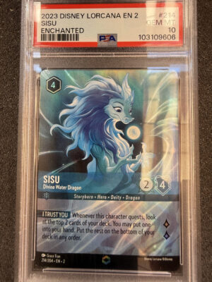 2023 Disney Lorcana 214 Sisu Divine Water Dragon PSA 10