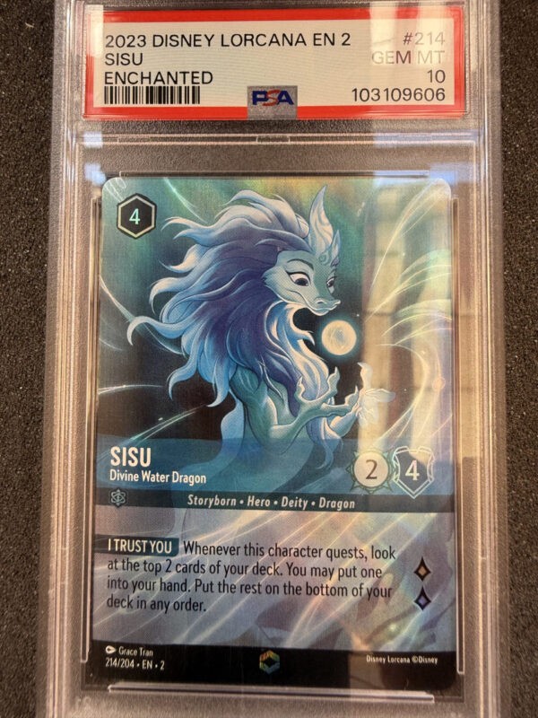 2023 Disney Lorcana 214 Sisu Divine Water Dragon PSA 10