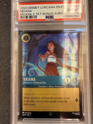 2024 Disney Lorcana Vaiana Adventurer of Land and Sea PSA 10 POP 6