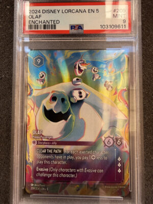 2024 Disney Lorcana 209 Olaf Happy Passenger Enchanted PSA 9