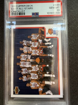 IMG_2252 1991 Upper Deck 449 East All-Stars Checklist PSA 10