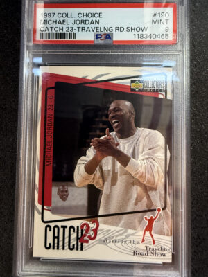 1997 Upper Deck Collector's Choice 190 Michael Jordan Catch 23-Traveling Road Show PSA 9