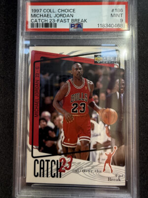 1997 Upper Deck Collector's Choice 186 Michael Jordan Catch 23-Fast Break PSA 9