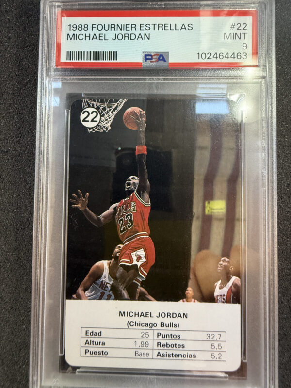 1988 Fournier Estrellas  22 Michael Jordan PSA 9