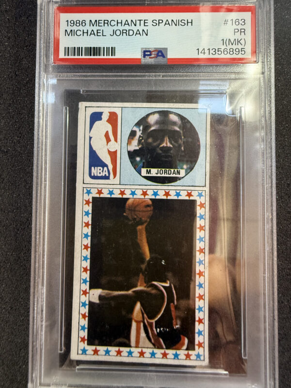 1986 Merchante Spanish 163 Michael Jordan  PSA 1