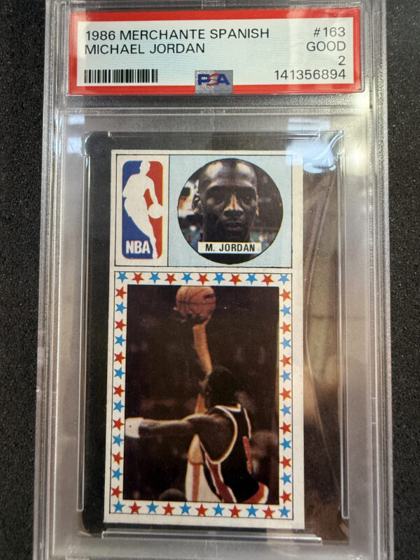 1986 Merchante Spanish 163 Michael Jordan PSA 2