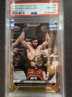 2025 Topps Now UFC 10 Magomed Ankalaev Gold Foil /50 PSA 10 POP 1