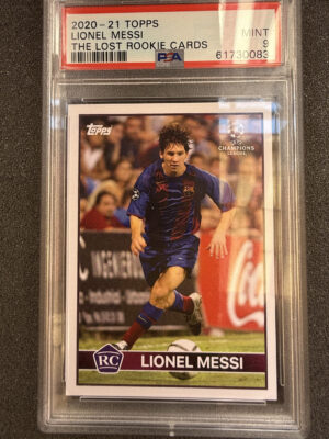 2020-21 Topps The Lost Rookie Cards Lionel Messi PSA 9