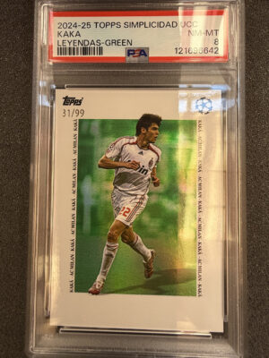 2024-25 Topps Simplicidad UCC Kaka Leyendas Green /99 PSA 8