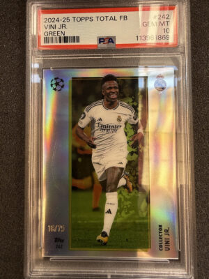 2024-25 Topps Total Football 242 Vini Jr. Green /75 PSA 10