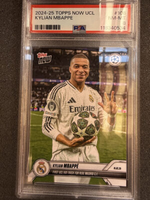 2024-25 Topps Now UCL 108 Kylian Mbappe PSA 8