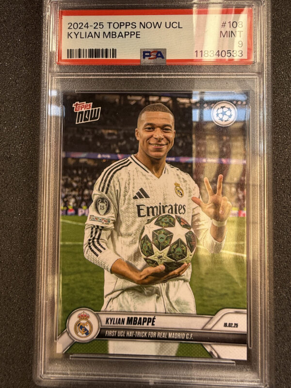 2024-25 Topps Now UCL 108 Kylian Mbappe PSA 9