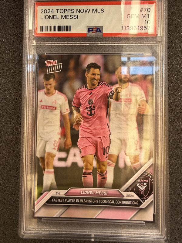 2024 Topps Now MLS 70 Lionel Messi PSA 10 POP 61