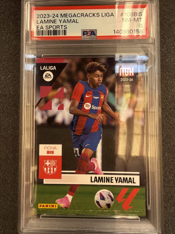 2023-24 Panini Megacracks Liga 108 Bis Lamine Yamal PSA 8
