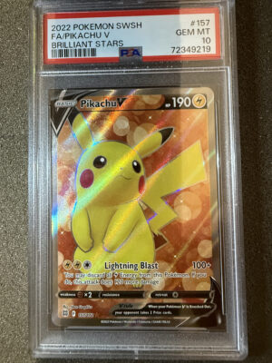 Pikachu V (BRS 157) PSA 10