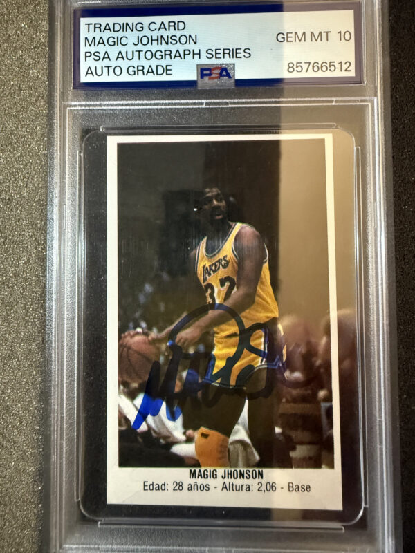1988 Merchante 132 Magic Johnson Auto on Card PSA 10