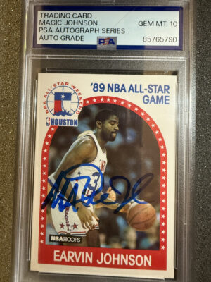 IMG_2325 1989 NBA Hoops 166 Magic Johnson Auto on Card PSA 10