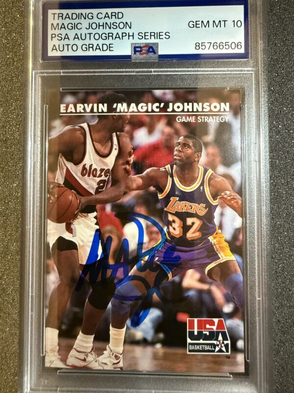 1992 Skybox 30 Magic Johnson Auto on Card PSA 10