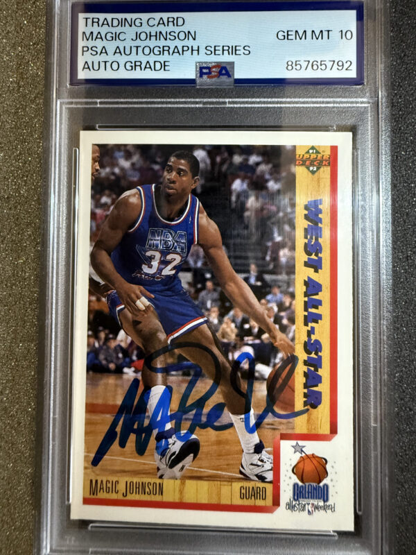 1992 Upper Deck 464 Magic Johnson Auto on Card PSA 10