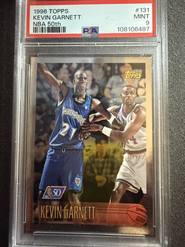 1996 Topps 131 Kevin Garnett NBA 50th Refractor PSA 9