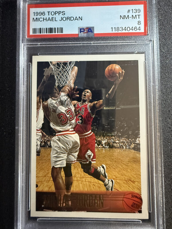 1996 Topps 139 Michael Jordan PSA 8