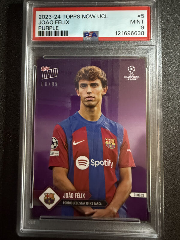 2023-24 Topps Now UCL 5 Joao Felix Purple /99 PSA 9