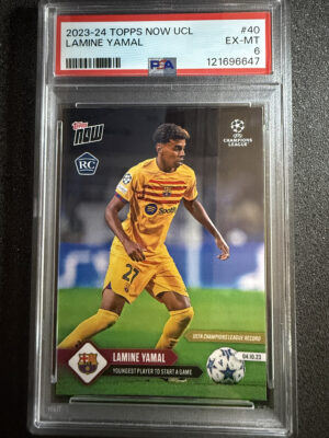 2023-24 Topps Now UCL 40 Lamine Yamal PSA 6