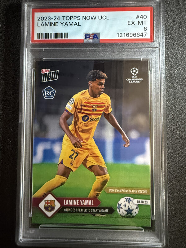 2023-24 Topps Now UCL 40 Lamine Yamal PSA 6