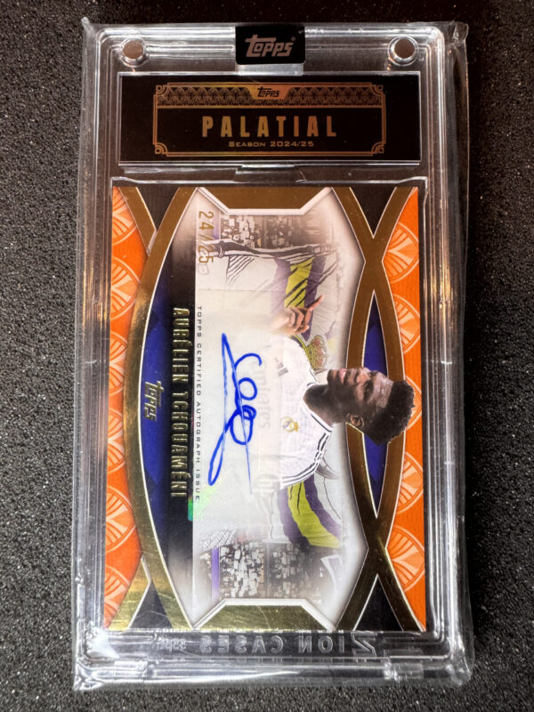 2024-25 Topps Palatial Real Madrid OAAT Aurelien Tchouameni Orange 24/25 Incapsulated