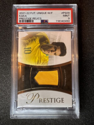 2021-22 Futera Unique World Football PS09 Kaka Prestige Relic Gold 23/24 PSA 9