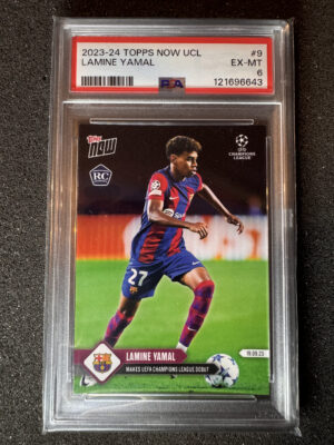 2023-24 Topps Now UCL 9 Lamine Yamal PSA 6