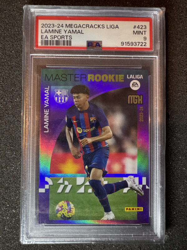 2023-24 Panini Megacracks Liga 423 Lamine Yamal Master Rookie PSA 9