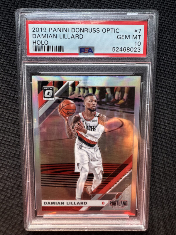 2019 Panini Donruss Optic 7 Damian Lillard Holo PSA 10