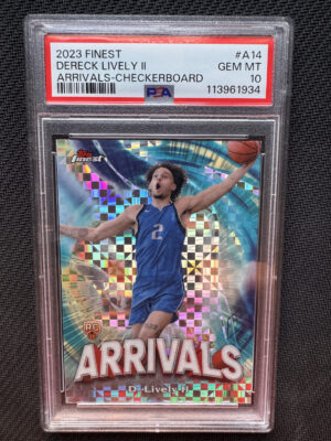2023 Topps Finest A14 Dereck Lively II Arrivals Checkerboard PSA 10