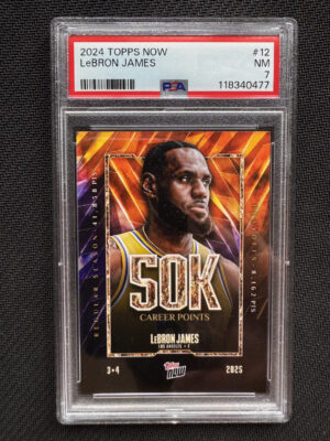 2024 Topps Now 12 Lebron James 50k Points PSA 7